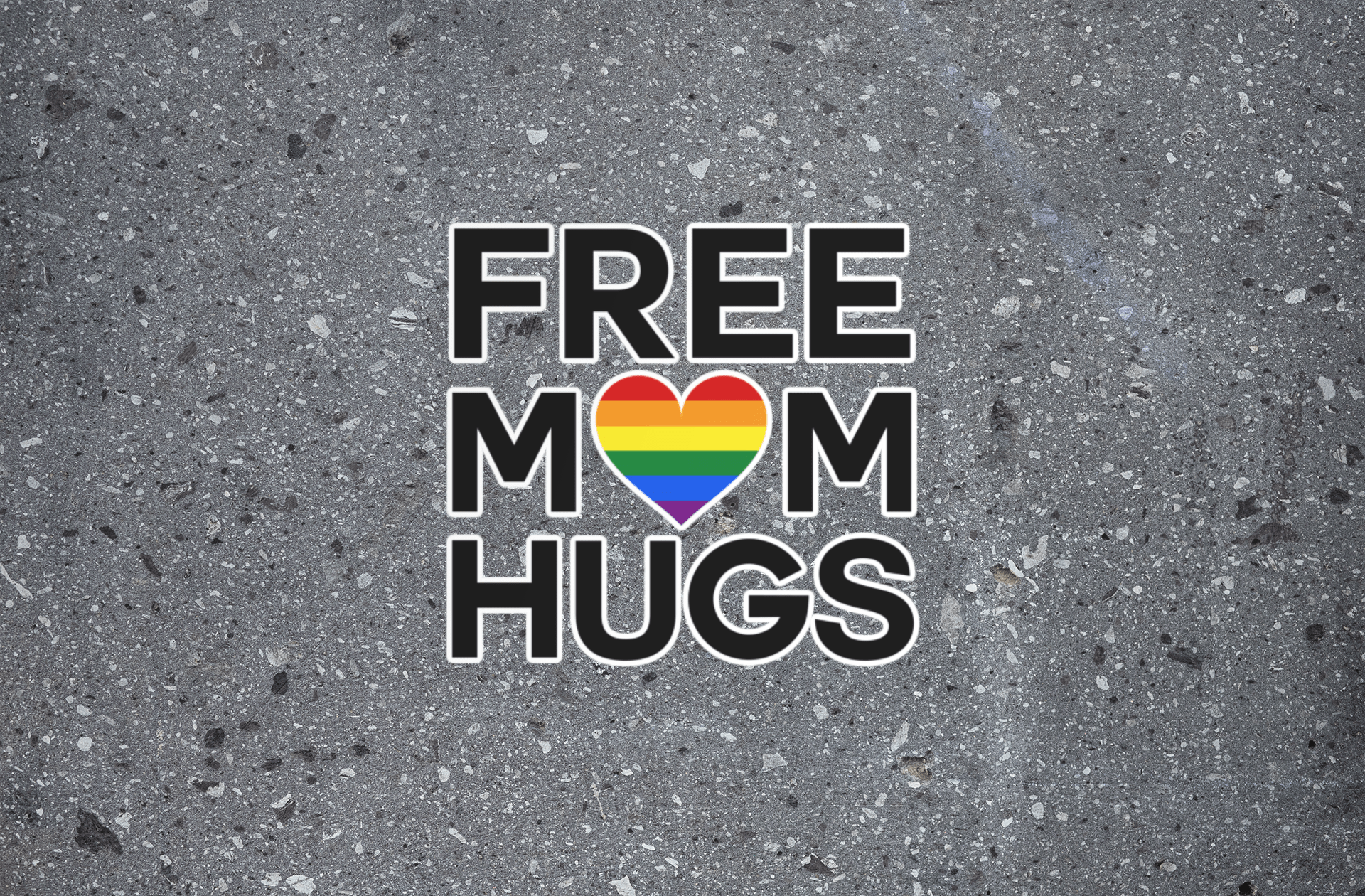 Free Mom Hugs Gay Pride LGBTQ+ Kiss-Cut Sticker - beyourownherodesign