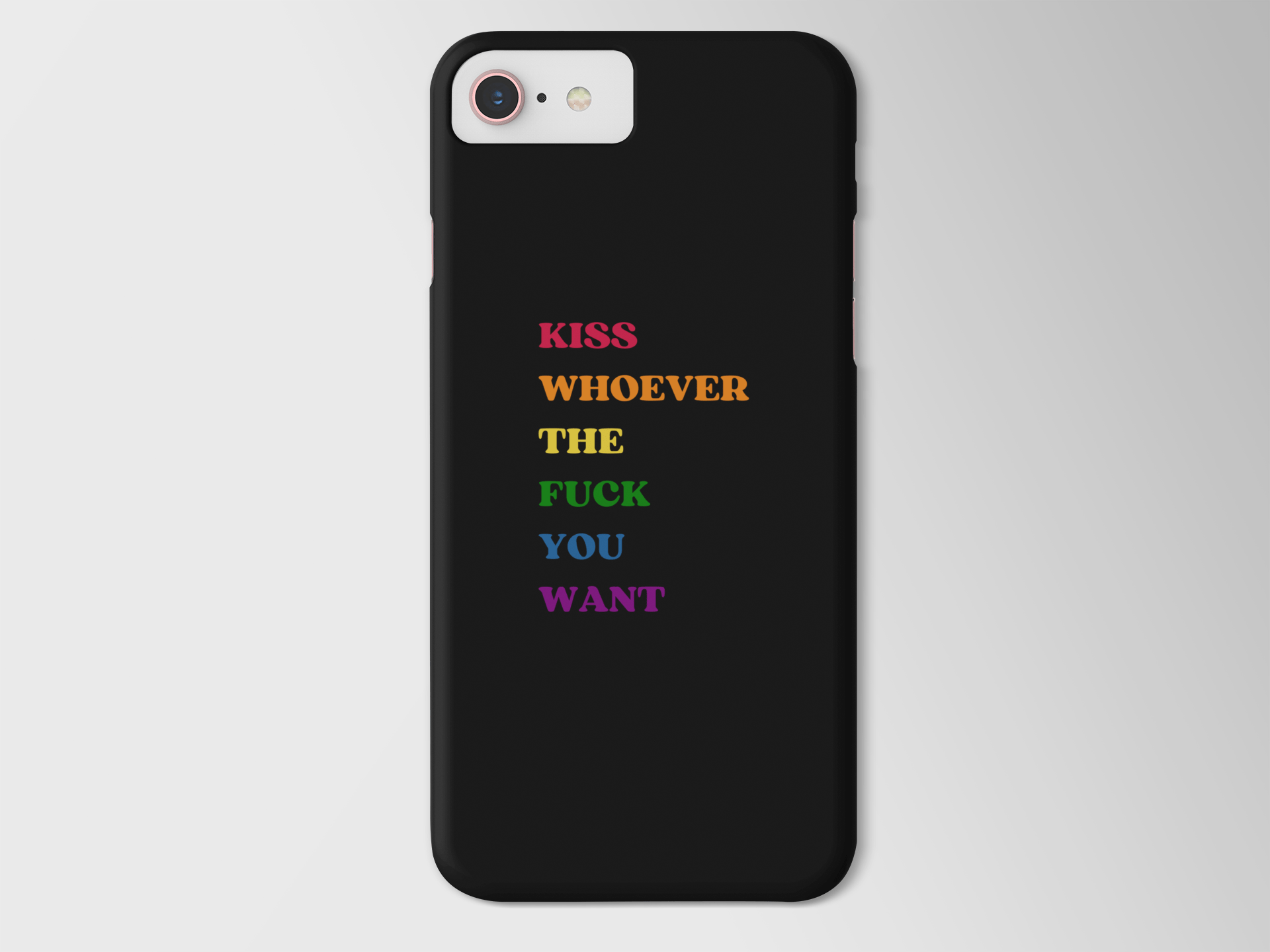 Kiss Whoever the F*ck You Want Gay Pride Kiss-Cut Sticker - beyourownherodesign