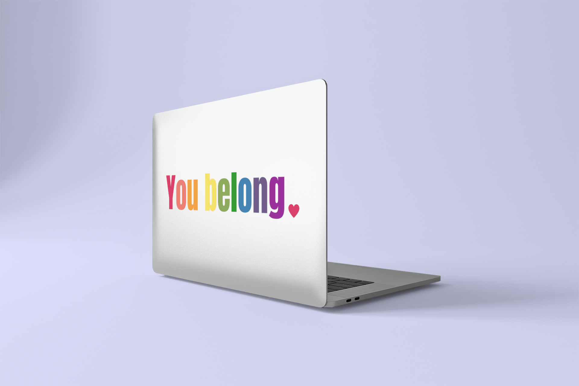 You Belong Gay Pride Kiss Cut Sticker - beyourownherodesign