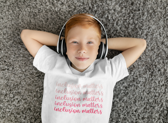 Inclusion Matters White Youth Short Sleeve Tee - beyourownherodesign